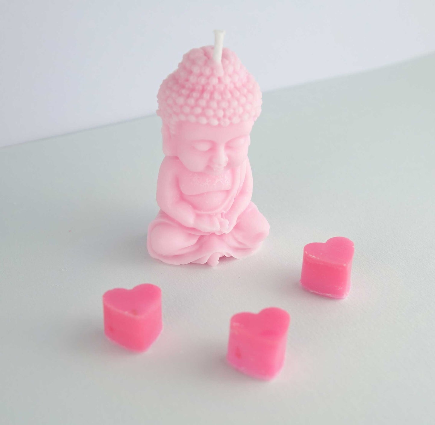 Bougie Bouddha rose 2