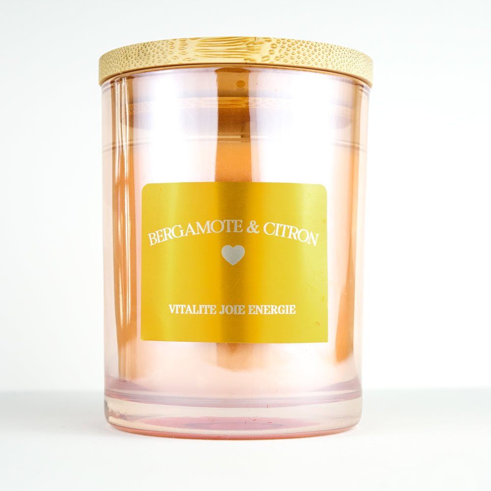 Vitalité Joie Énergie - Bougie Avec Message Bergamote & Citron