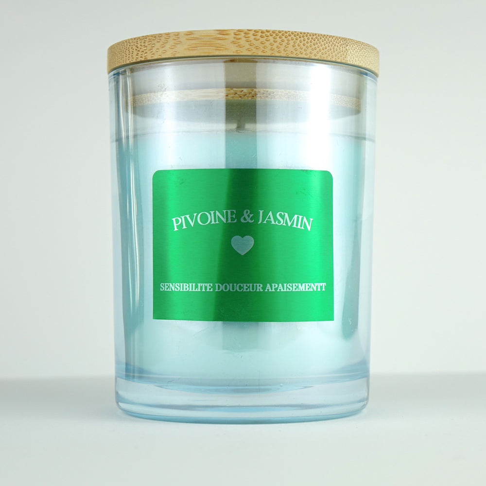 Sensibilité Douceur Apaisement - Pivoine & Jasmin - Bougie avec Message