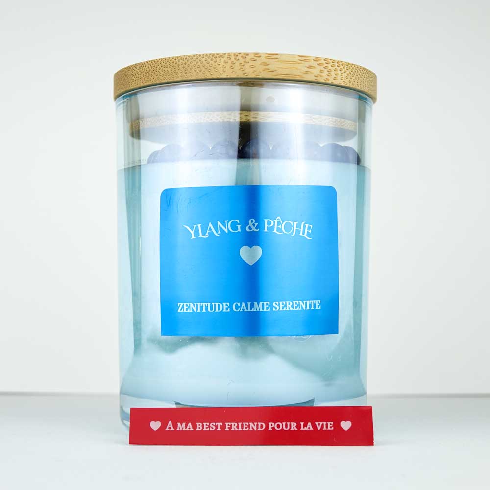 Zen Calme Sérénité - Bougie avec message Ylang & Pêche