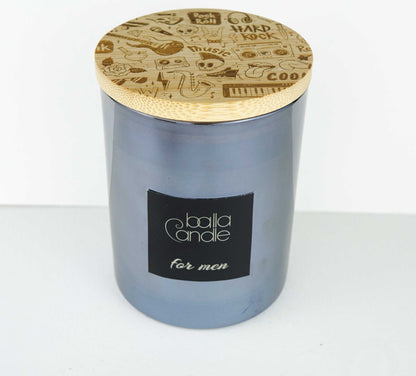 Bougie Homme - parfum naturel boisé