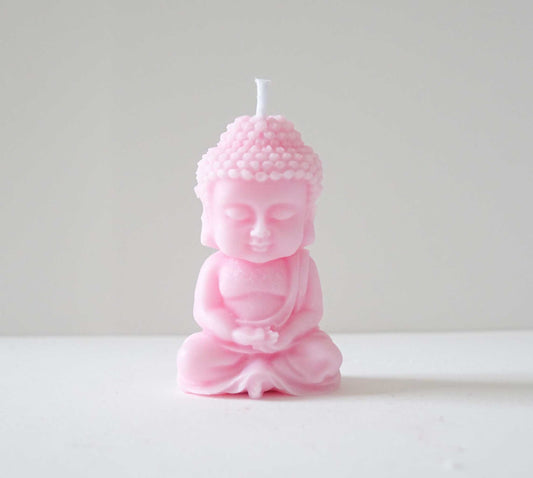 Bougie Bouddha rose 2