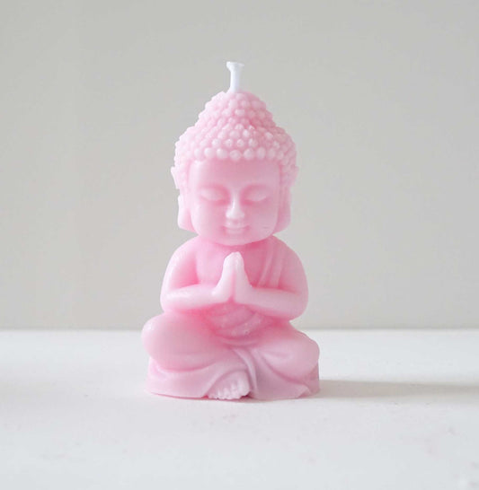 Bougie Bouddha rose 1