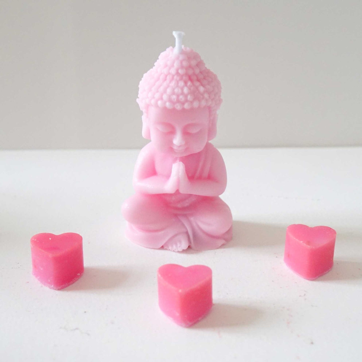 Bougie Bouddha rose 1