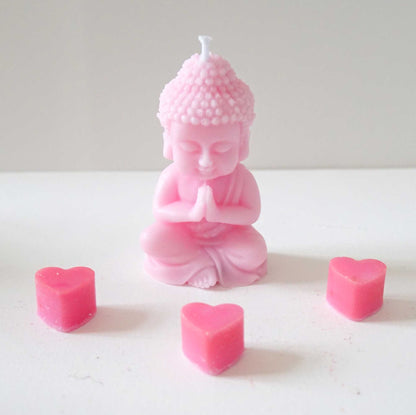 Bougie Bouddha rose 1