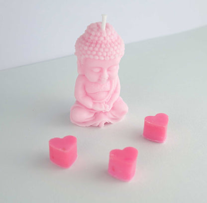 Bougie Bouddha rose 2