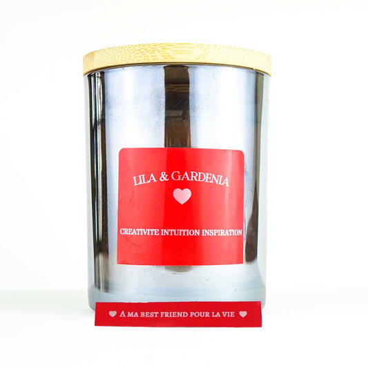 Créativité Intuition Inspiration -Lila & Gardenia - Bougie avec message