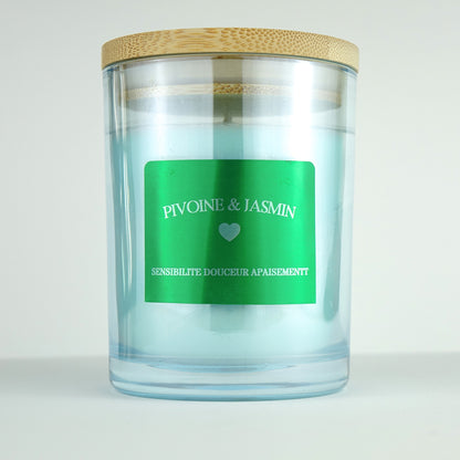 Sensibilité Douceur Apaisement - Pivoine & Jasmin - Bougie avec Message