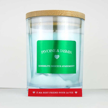 Sensibilité Douceur Apaisement - Pivoine & Jasmin - Bougie avec Message